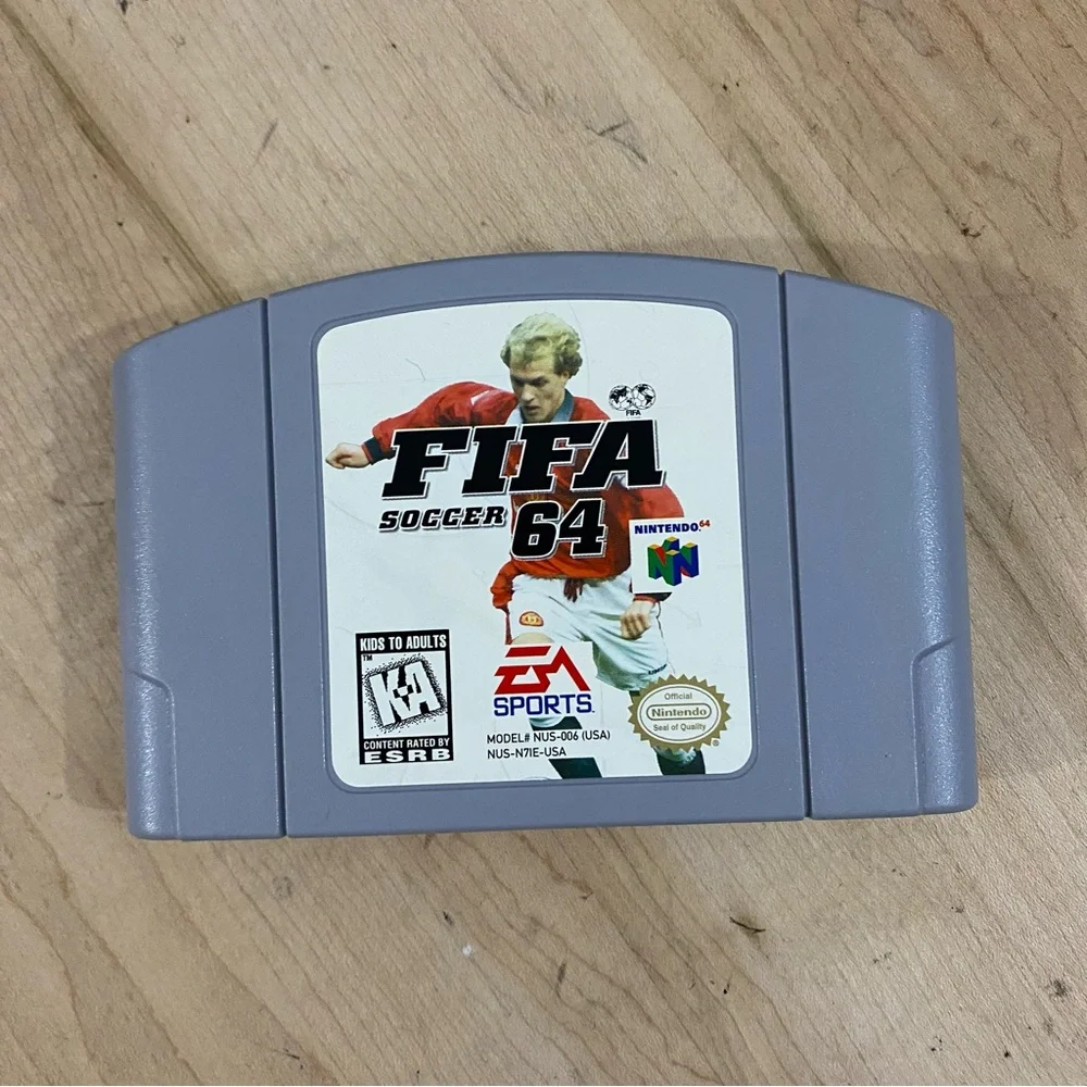 FIFA Soccer 64 Nintendo 64 N64 Video Game Cartridge Original‎ Official Untested